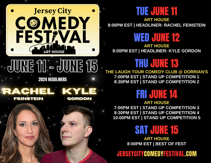 2024 Jersey City Comedy Festival | June 11-15, 2024
