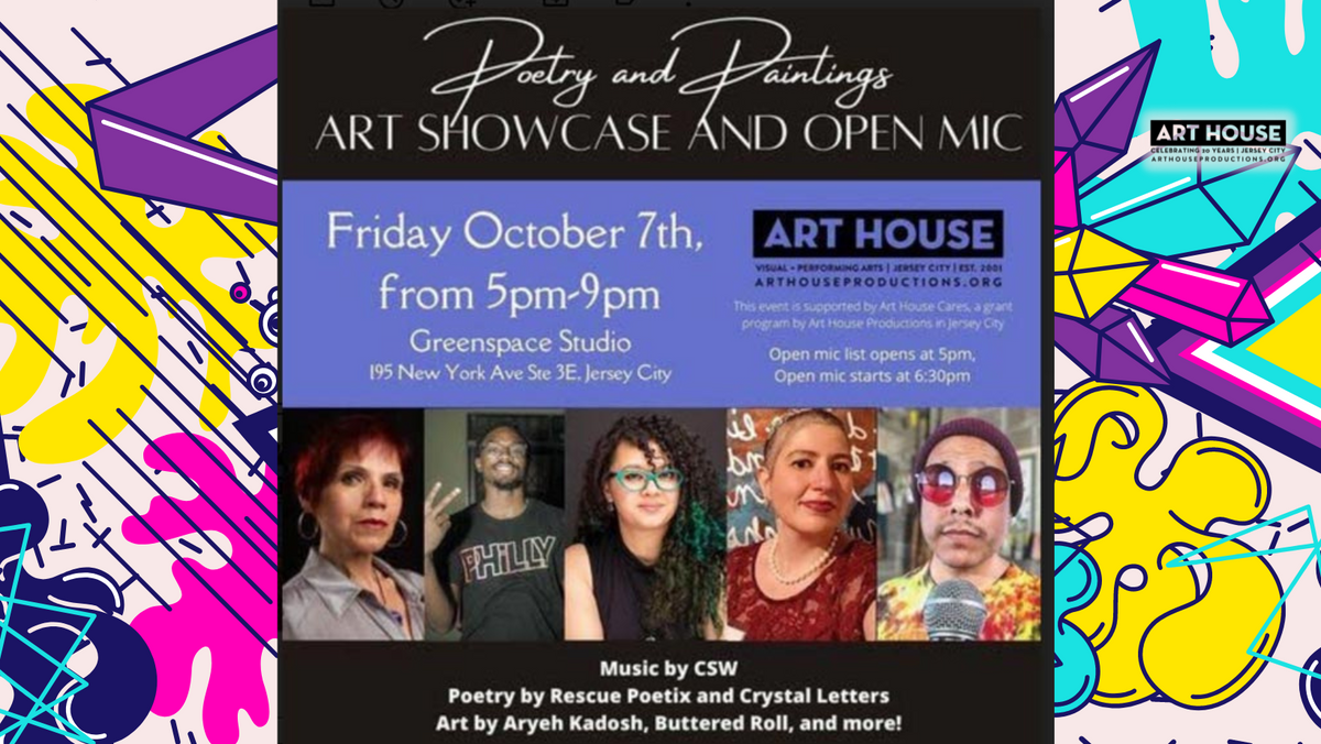 October's Poetry and Paintings Open Mic Takes Place October 7th