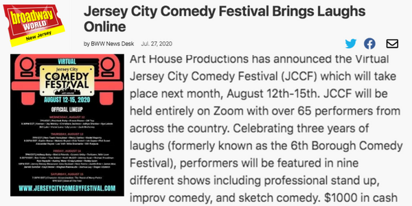 Jersey City Comedy Festival Brings Laughs Online