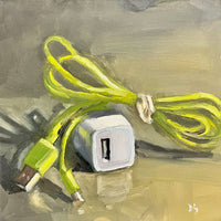 painting of a phone charger