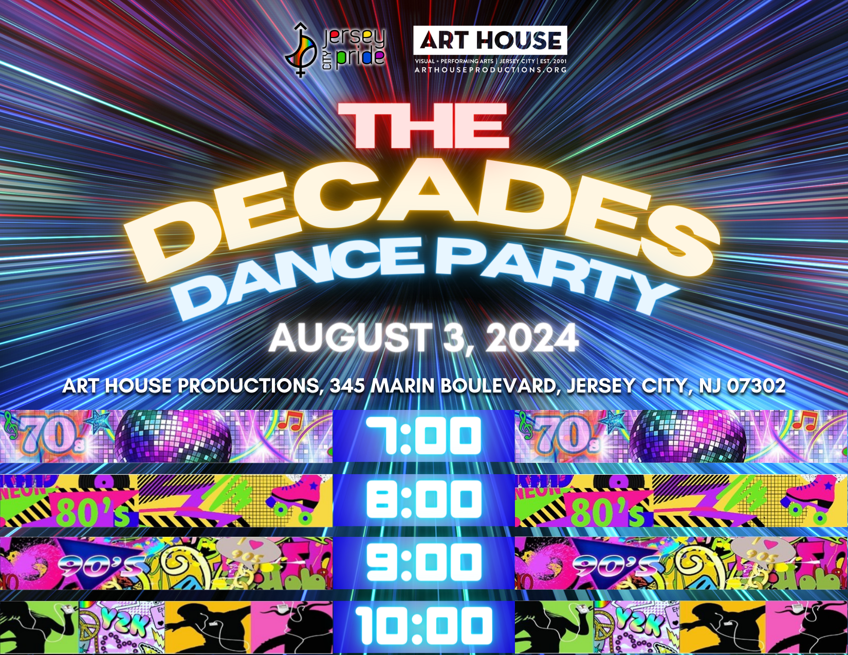 The Decades Dance Party | August 3, 2024 – Art House