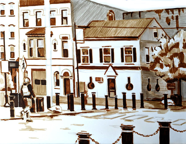 scene of Bay Street, Jersey City