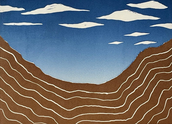 minimalist print of a desert landscape