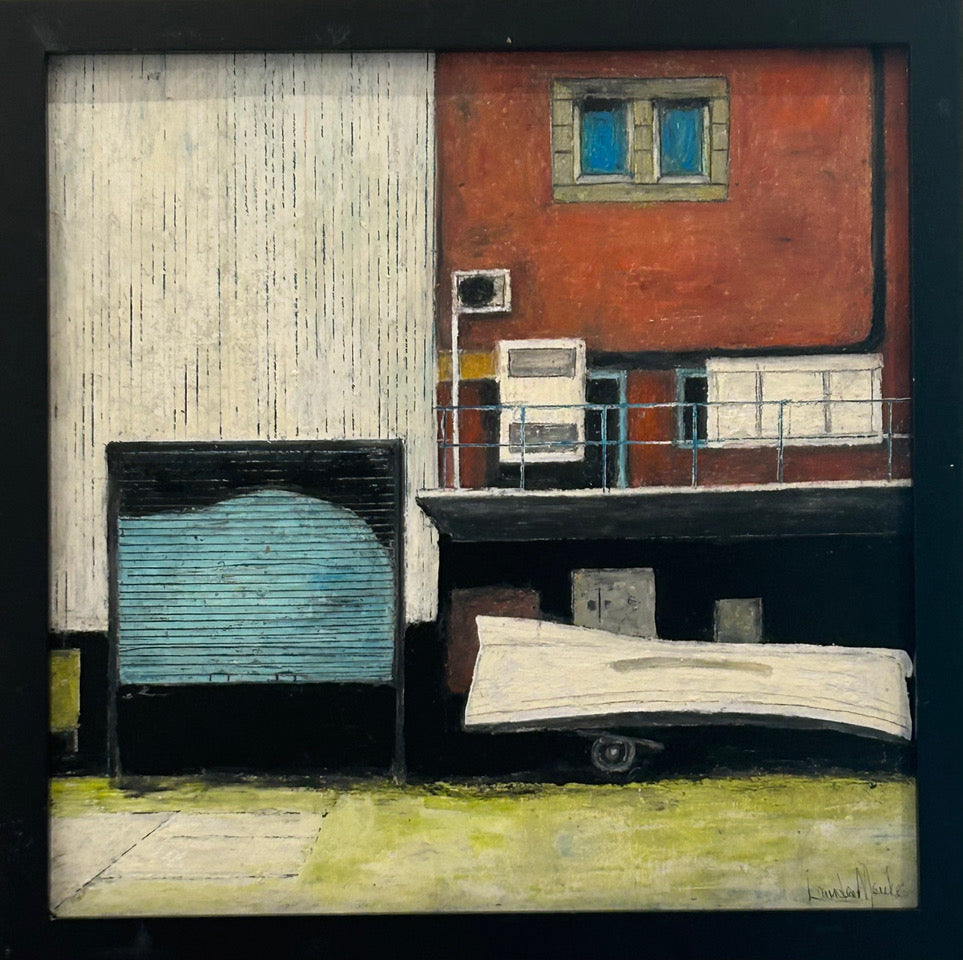 "The White Boat Behind The Grain Silo" by Loura van der Meule