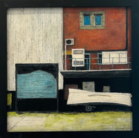 "The White Boat Behind The Grain Silo" by Loura van der Meule