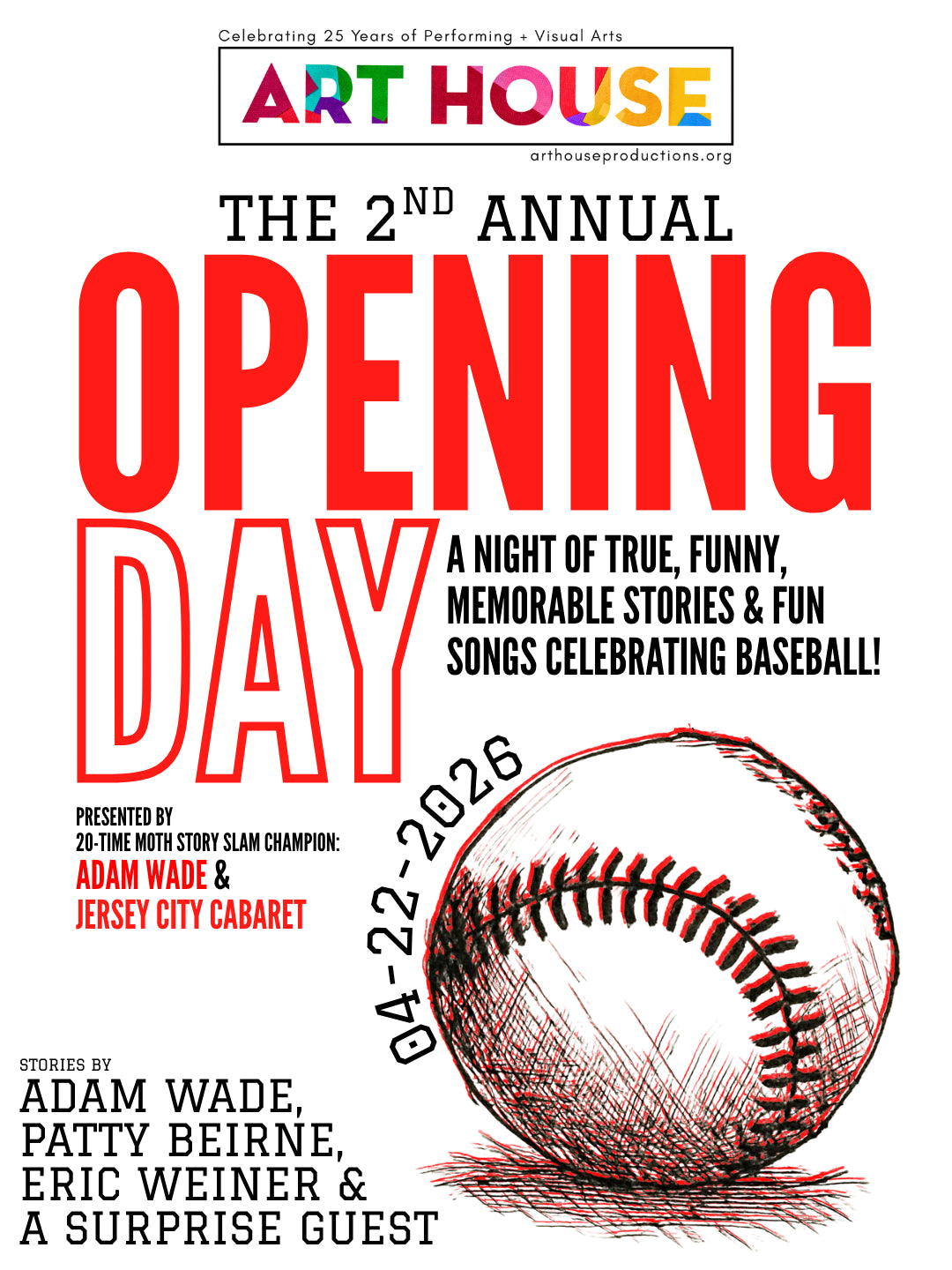 The 2nd Annual Opening Day - Baseball-Themed Storytelling & Music Night
