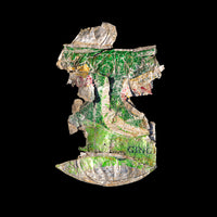 Photographing print of a crushed Ginger Ale can