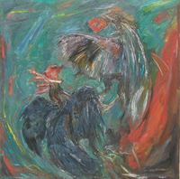 "Cockfight 3" by Alex Katsenelinboigen