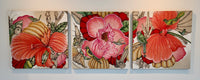 Triptych Harmony in Pink and Red by Gordana Jerosimic (1953 - 2025)