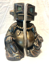 V-bot buddha sculpture split in two