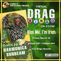 Virtual Drag Bingo with Vanity Ray - Fridays at 8pm EST, October 16, 2020 - March 19, 2021