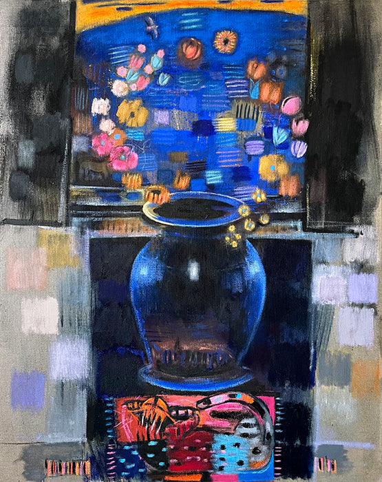 still life of a vase